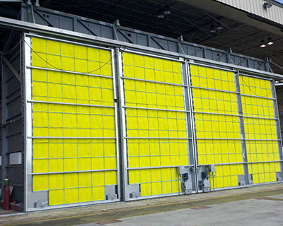 Side Sliding Paint Booth Doors